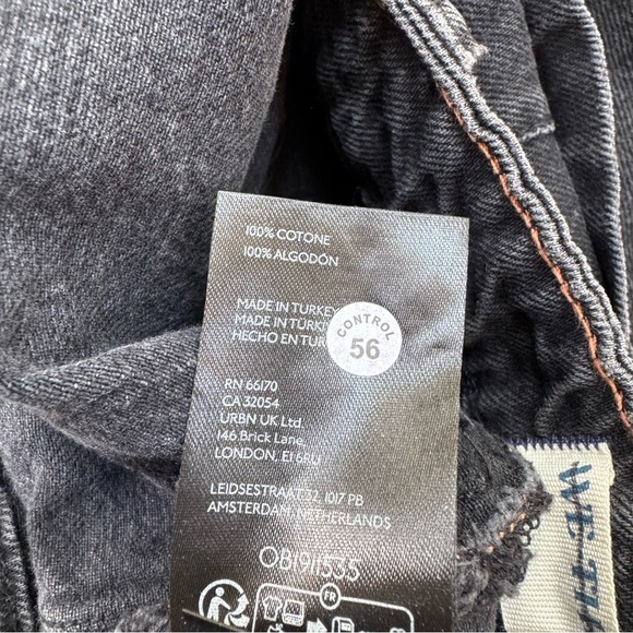 New Free People We The Free Palmer Shorts Denim Jean Slouchy Baggy in Black 27 - Picture 5 of 10